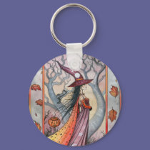 Halloween Mystic Witch by Molly Harrison keychains