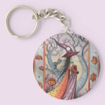 Halloween Mystic Witch by Molly Harrison keychains