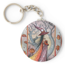 Halloween Mystic Witch by Molly Harrison Key Chain