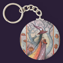 Halloween Mystic Witch by Molly Harrison keychains