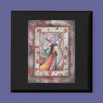 Halloween Mystic Witch by Molly Harrison magnets
