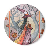 Halloween Mystic Witch by Molly Harrison magnets