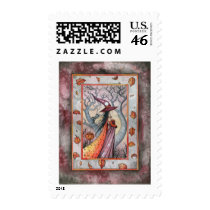 Halloween Mystic Witch by Molly Harrison postage