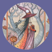 Halloween Mystic Witch by Molly Harrison stickers