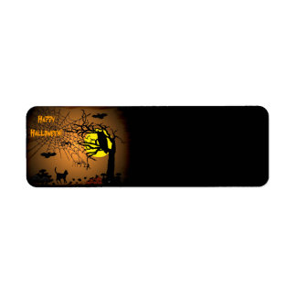 happy halloween label