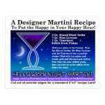 Halloween Night Martini Recipe Postcard