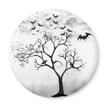 Halloween Night Scene magnets