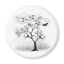 Halloween Night Scene magnets