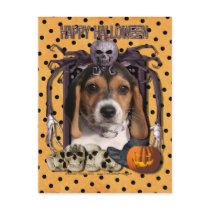 Halloween Nightmare - Beagle Puppy Postcard