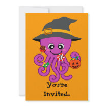 Halloween Octopus invitations by JellyRollDesigns Halloween Octopus invitations