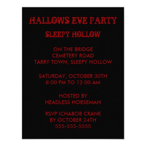 HALLOWEEN OR HALLOWS-EVE INVTATION ANNOUNCEMENT