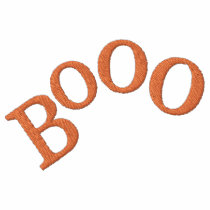 Halloween Orange Booo Design embroidered shirts