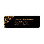 Halloween Orange Flourish Address Labels