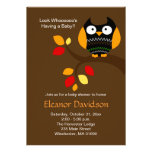 Halloween Owl 5x7 Baby Shower Invitation 2-sided