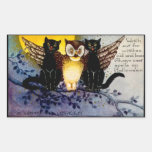 Halloween Owl and Black Cats Rectangle Stickers