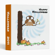 Halloween Owl Avery Binder