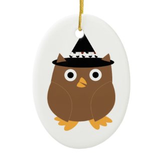 Halloween Owl Customizable Ornament