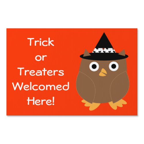 Halloween Owl Customizable Yard Sign