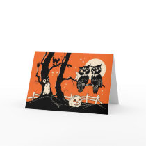 Halloween Owls Card by JAW_Arts Halloween Owls Card