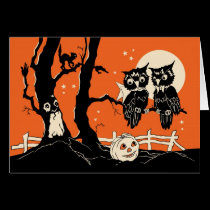 Halloween Owls Card cards