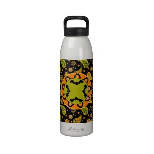 Halloween Paisley Bat Liberty Bottle Reusable Water Bottle