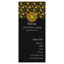 Halloween Paisley Bat Menu Card rack cards