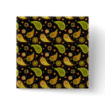 Halloween Paisley Button