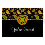 Halloween Paisley Invitation Cards