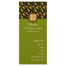 Halloween Paisley Skull Menu Card rack cards by 13BlackCatsDesigns Halloween Paisley Skull Menu Card rack cards