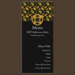 Halloween Paisley Spider Menu Card rack cards