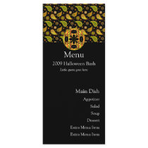 Halloween Paisley Spider Menu Card Customized Rack Card