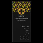 Halloween Paisley Spider Menu Card Customized Rack Card