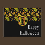 Halloween Paisley Spider Postcard postcards
