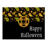 Halloween Paisley Spider Postcard