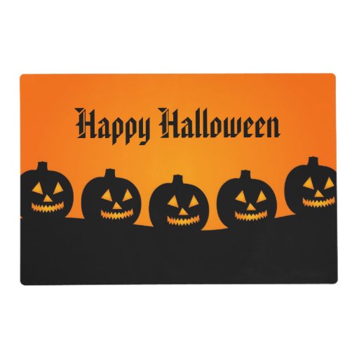 Halloween Paper Placemat Laminated Place Mat Zazzle