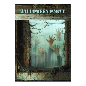 halloween party 5x7 paper invitation card