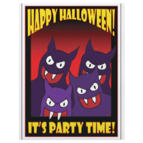 HALLOWEEN PARTY CARDS -2 flyers by MONSTERVISIONS HALLOWEEN PARTY CARDS -2 flyers
