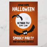 Halloween Party - Cartoon Bats flyer