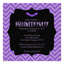 Halloween Party | Chevron Personalized Announcement
