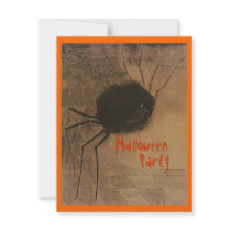 Halloween Party Creepy Spider Party Invitations