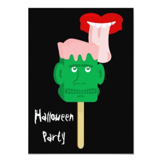 Halloween Party Frankenstein Iceblock Invitation
