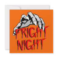 Halloween Party Fright Night Hand Reach Invitation invitation