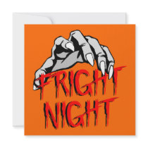 Halloween Party Fright Night Hand Reach Invitation