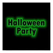Halloween Party Green Glow posters by JustParties Halloween Party Green Glow posters