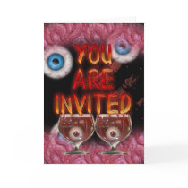Halloween Party Gruesome body part invitation cards