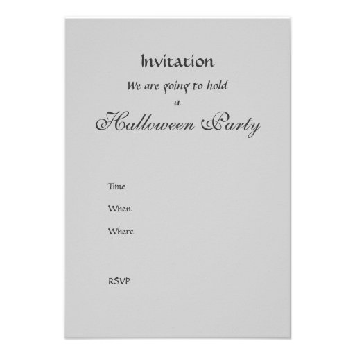 Halloween Party inviation dark Custom Invites