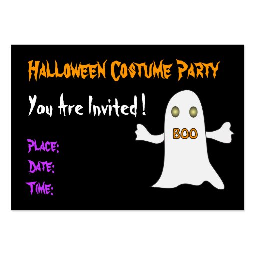 Halloween party - Invitation Business Card Templates (front side)