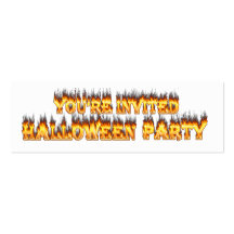 halloween party invitation business cards