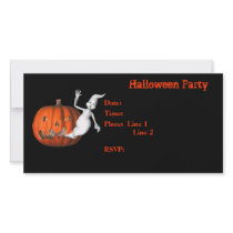 Halloween Party Invitation Ghost Pumpkin Card photo cards