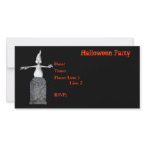 Halloween Party Invitation Ghost Tombstone Card photo cards